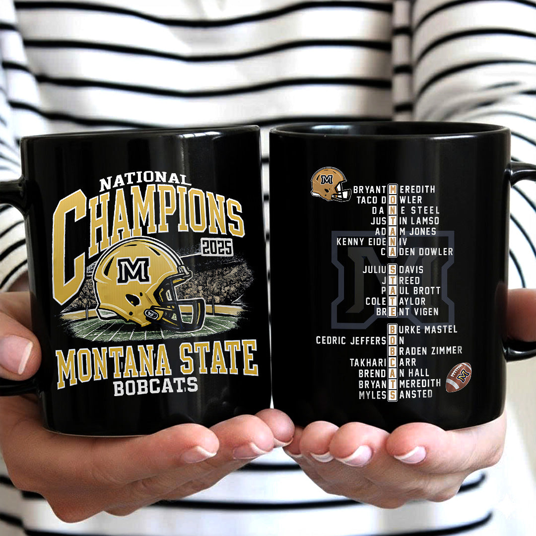 Montana State Bobcats Football 2025 National Champions Ceramic Mug – MAITM14588