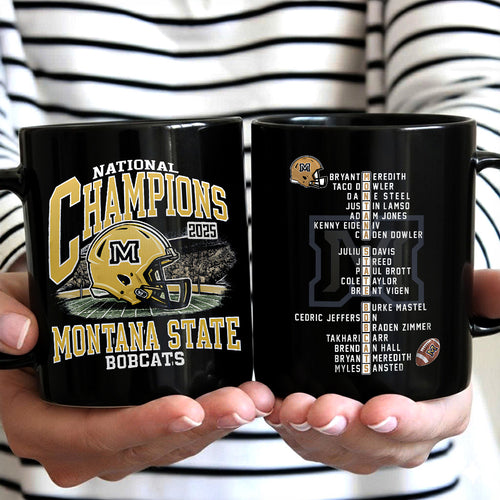 Montana State Bobcats Football 2025 National Champions Ceramic Mug – MAITM14588