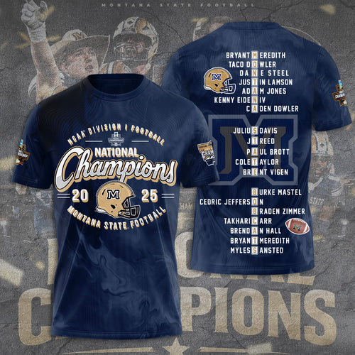 Montana State Bobcats Football 3D Apparel – TANTN20515