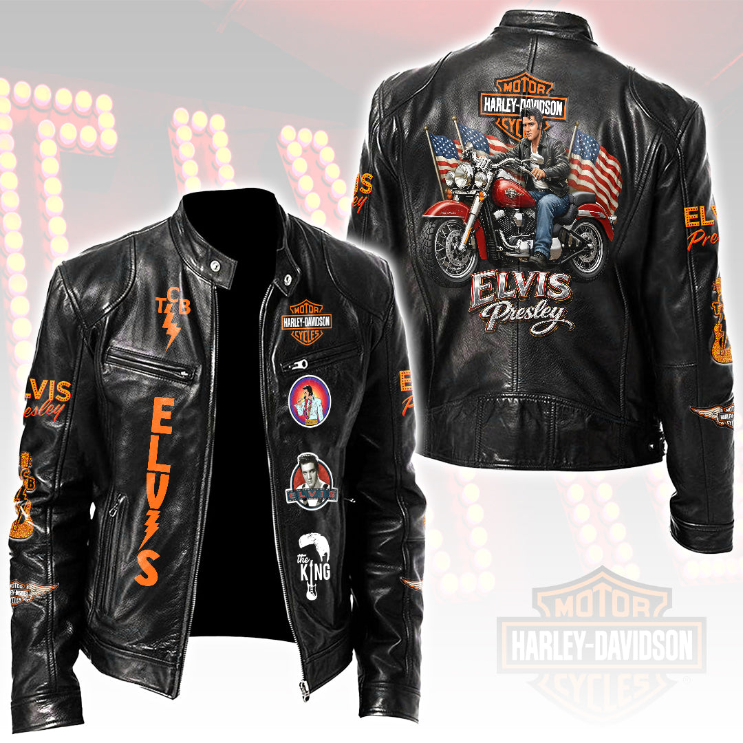 Elvis Presley Motorcycle Leather Jacket – HOATT15536