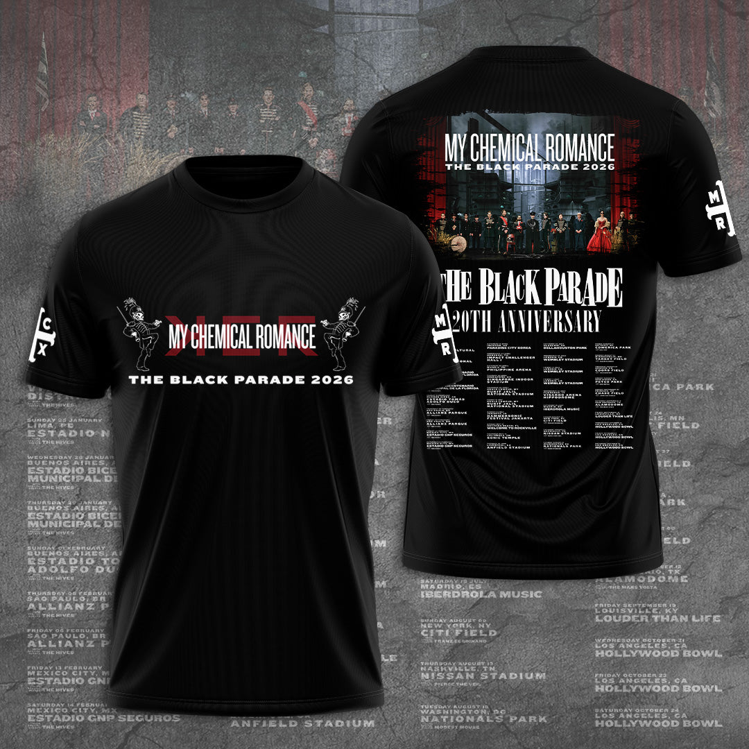 My Chemical Romance The Black Parade 2026 Tour 3D Apparel – GNE6197