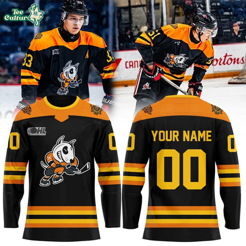 N IceDogs Cancer Care Programs Uniform Hockey Jersey Custom Name, Number