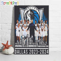 NBA Dallas Mavericks The Champions 2023-2024 Basketball Wall Art Poster Canvas