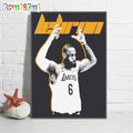 NBA Lebron James 6 Los Angeles Lakers Basketball Player Wall Art Poster Canvas