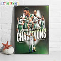 NBA Milwaukee Bucks Champions Central Division Sixth Straight Season Fear The Deer Poster Canvas