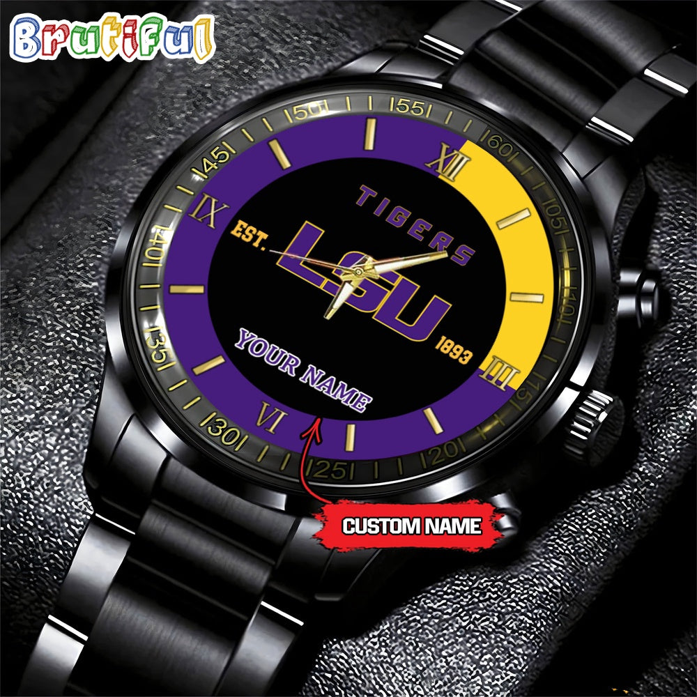 NCAA LSU Tigers Black Fashion Watch