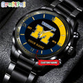 NCAA Michigan Wolverines Black Fashion Watch
