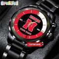 NCAA Nebraska Cornhuskers Black Fashion Watch