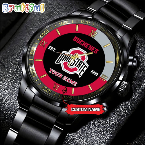 NCAA Ohio State Buckeyes Black Fashion Watch For Fans