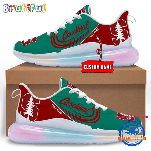 NCAA Stanford Cardinal Women’s Rainbow Atmospheric Cushion Running Shoes, Football Women’s Shoes