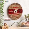 NCAA Wisconsin Badgers Clock Custom Name Wall Clock