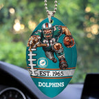 Miami Dolphins Custom shape 2-sided Acrylic Car Ornament – TMTHU877
