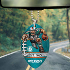Miami Dolphins Custom shape 2-sided Acrylic Car Ornament – TMTHU877
