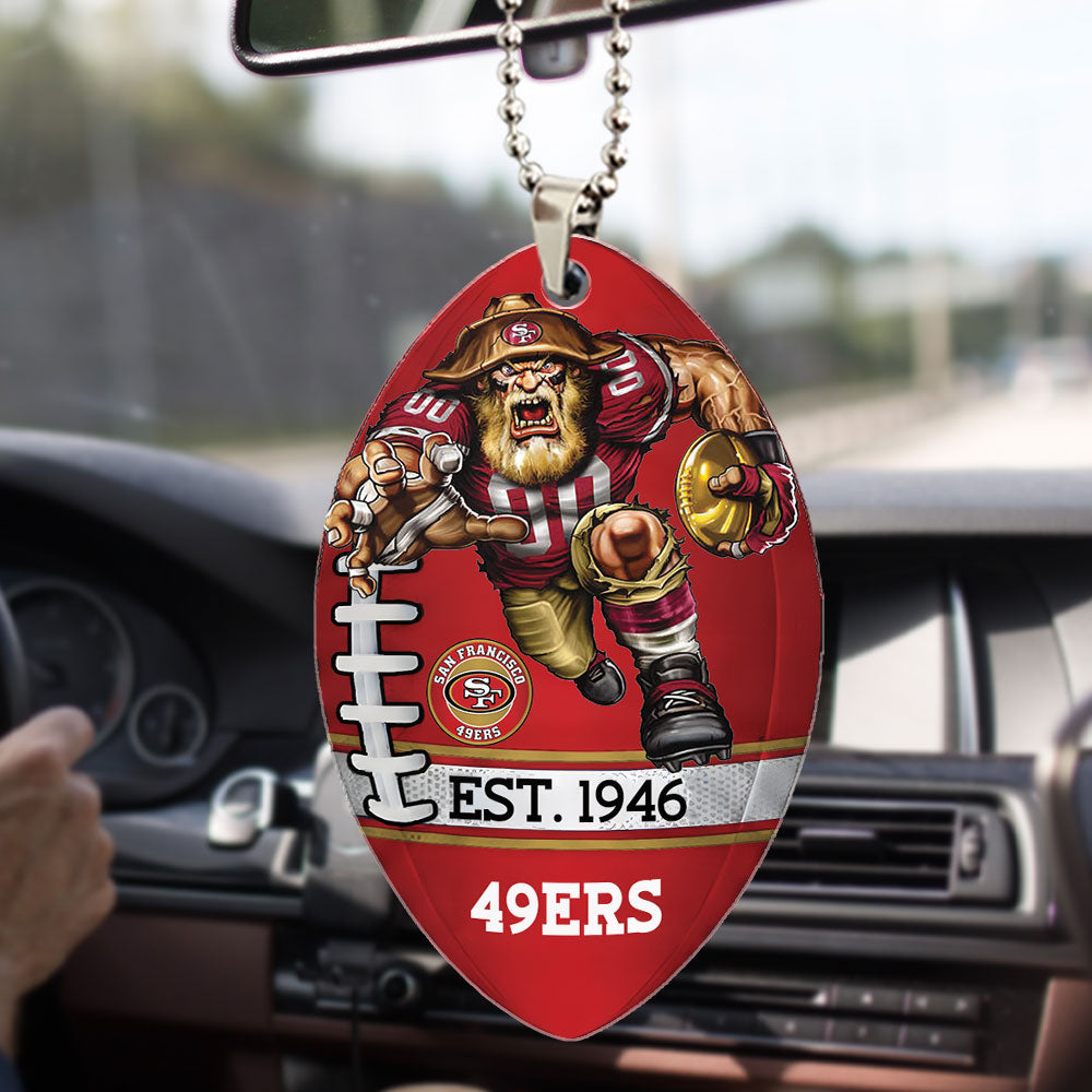 San Francisco 49ers Custom shape 2-sided Acrylic Car Ornament – TMTHU885