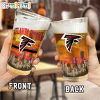 NFL Atlanta Falcons Beer Glass Cup 16oz, Custom Football Glass Cup