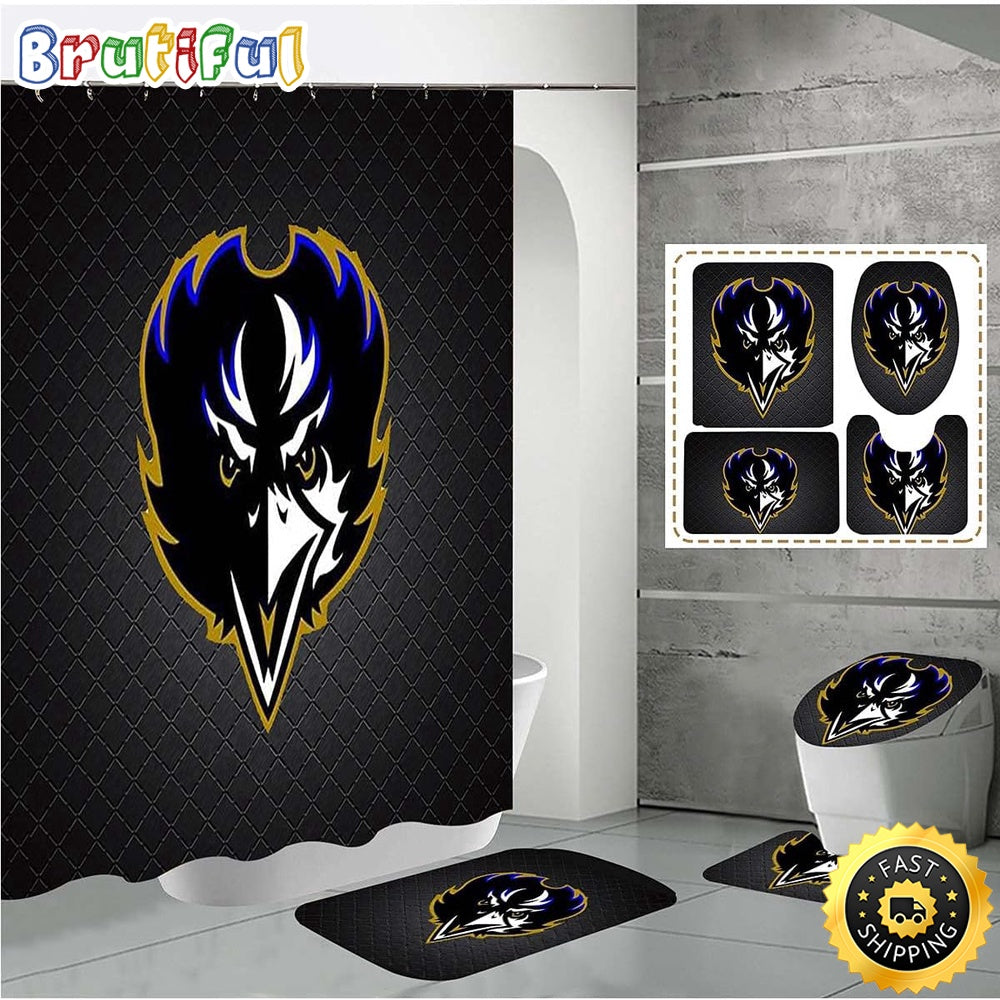 NFL Baltimore Ravens Shower Curtain Chic Shower Drapes