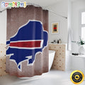 NFL Buffalo Bills Shower Curtain Sport Bathroom Mat Set and Shower Curtain