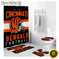 NFL Cincinnati Bengals Shower Curtain Football Team Helmet Shower Curtain Sets