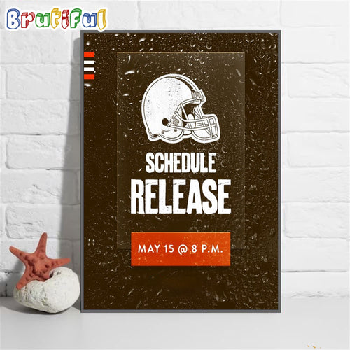 NFL Cleveland Browns 2024 Schedule Release Wall Art Poster Canvas
