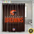 NFL Cleveland Browns Logo Shower Curtain Set Bathroom Decor