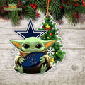 NFL Dallas Cowboys Baby Yoda Christmas Ornament Xmas Tree Decoration