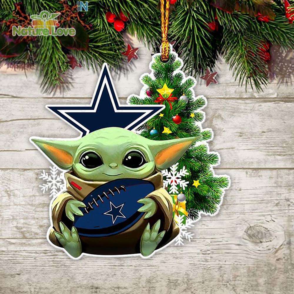 NFL Dallas Cowboys Baby Yoda Christmas Ornament Xmas Tree Decoration