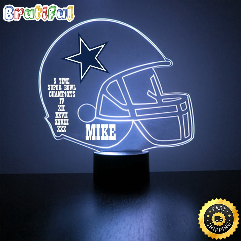 NFL Dallas Cowboys Night Light Football Sports Fan Led Light
