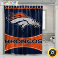 NFL Denver Broncos Shower Curtain Set For Bathroom Decor