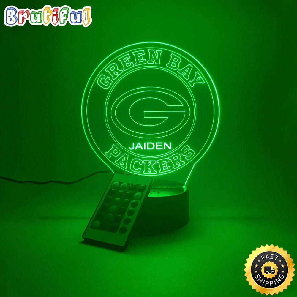NFL Green Bay Packers Night Light Football 3D LED Light