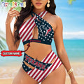 NFL Houston Texans Women Bikini Set Summer Football Bikini Sets