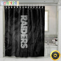 NFL Las Vegas Raiders Football Shower Curtain Set For Bathroom Decor Meaningful