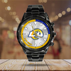 Los Angeles Rams Black Stainless Steel Watch – HOATT12950