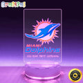 NFL Miami Dolphins Night Light Helmet Logo Sports LED Light