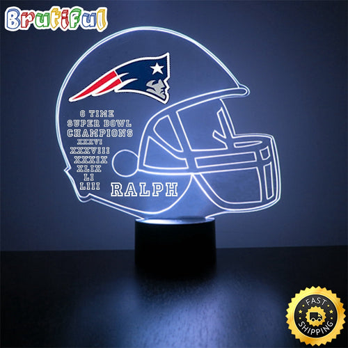 NFL New England Patriots Night Light Football Sports Fan Led Light