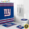 NFL New York Giants Shower Curtain Football Bathroom Mat Set and Shower Curtain