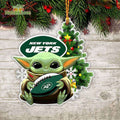 NFL New York Jets Baby Yoda Christmas Ornament Xmas Tree Decoration