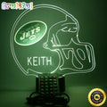 NFL New York Jets Night Light Up Table Lamp Football Helmet Sports LED Light