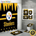 NFL Pittsburgh Steelers Shower Curtain Sporty Bathroom Picks
