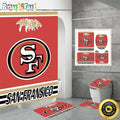 NFL San Francisco 49ers Shower Curtain Modern Bath Curtains