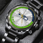 Seattle Seahawks Black Stainless Steel Watch – HOATT12960