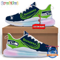 NFL Seattle seahawks Women’s Rainbow Atmospheric Cushion Running Shoes, Football Women’s Shoes