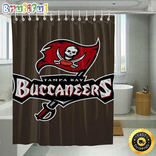 NFL Tampa Bay Buccaneers Buccaneers Shower Curtain Set For Bathroom Decor