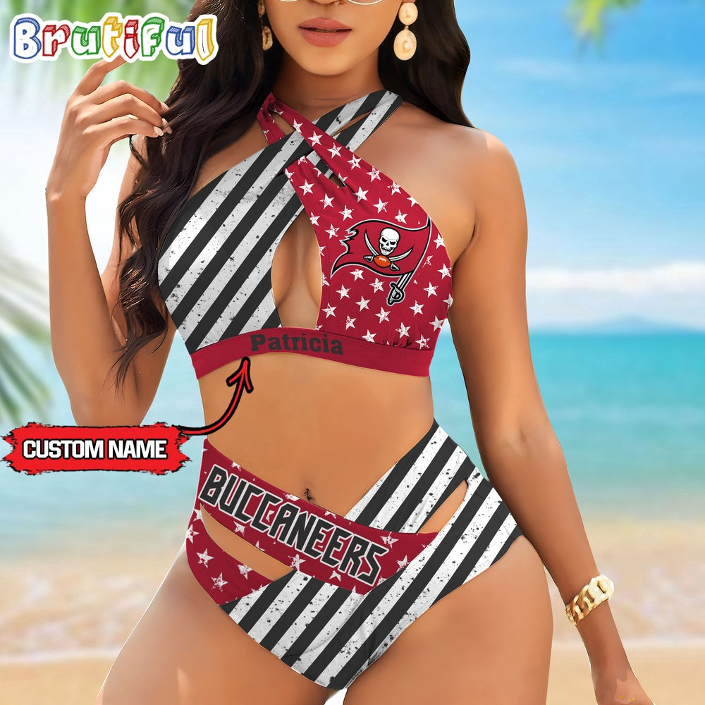 NFL Tampa Bay Buccaneers Women Bikini Set Summer Football Bikini Sets