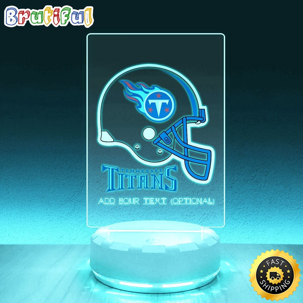 NFL Tennessee Titans Night Light Helmet Logo Sports LED Light