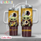NFL Washington Redskins Tumbler Baby Yoda Customzed Handle Cup
