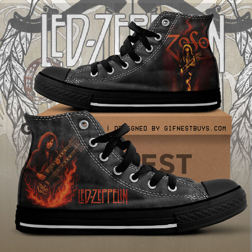 Led Zeppelin High Top Canvas Shoes – NGHIAVT 2672.7