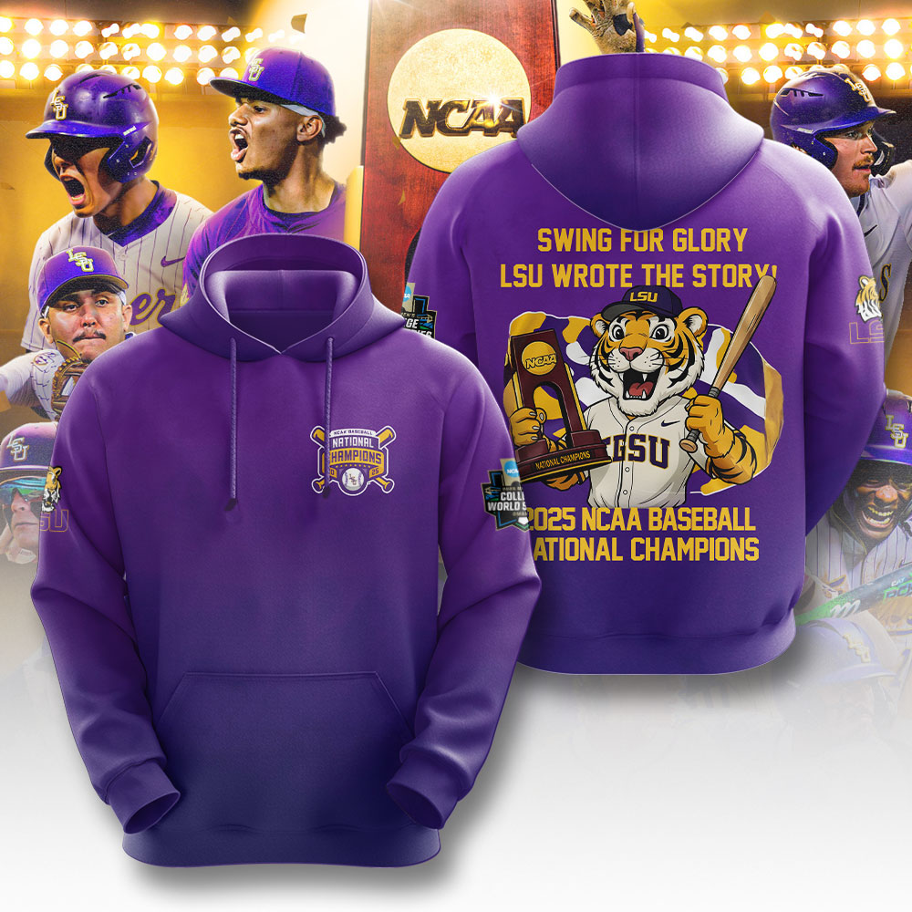 LSU Tigers Baseball 2025 National Champions 3D Apparel – NGHIAVT 2903
