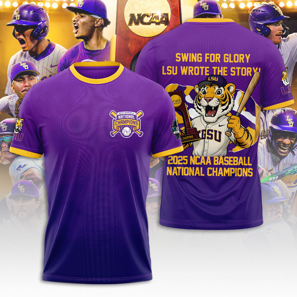 LSU Tigers Baseball 2025 National Champions 3D Apparel – NGHIAVT 2903