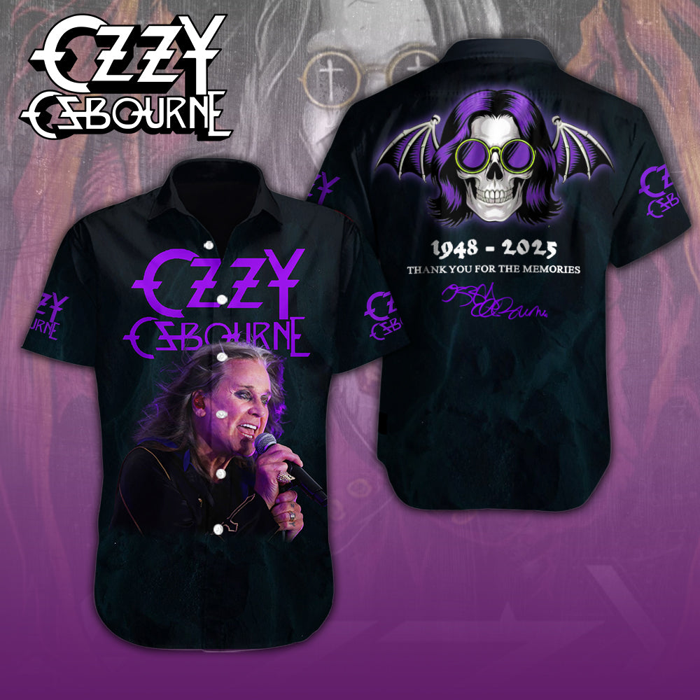 Ozzy Osbourne Short Sleeve Button-Down Shirt – NGHIAVT 3249.7