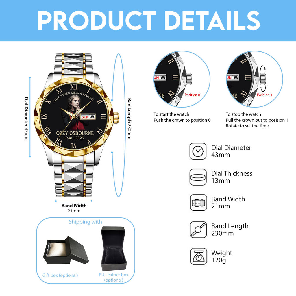 Ozzy Osbourne Alloy Luxury Quartz Watch – NGHIAVT 3261